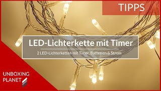 LEDLichterketten mit Batterie Stromanschluss Timer  Unboxing Planet [upl. by Stoffel]