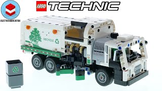 LEGO Technic 42167 Mack LR Electric Garbage Truck – LEGO Speed Build Review [upl. by Ahsinnek953]