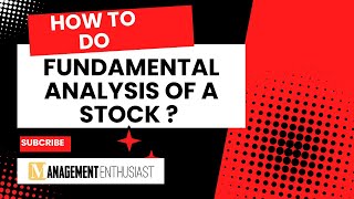 How to do Fundamental Analysis of A Stock [upl. by Archangel]