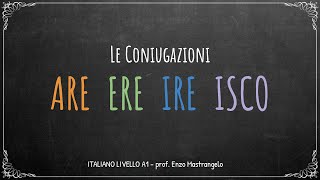 VERBI CONIUGAZIONI  TEMPO PRESENTE  Italiano Livello A1A2  Mastrangelo [upl. by Mitran]