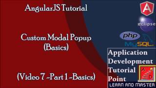 AngularJs TutorialBasics Video 7 Custom Modal Popup Page [upl. by Pyle]