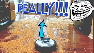 ULTIMATE Cleaning Challenge  5 lbs of Cereal vs Roomba i8 Robot Vacuum [upl. by Aliban]