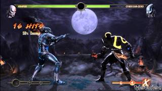 MK9  Kratos 58 And 62 Midscreen Combos  Mortal Kombat 9 2011 [upl. by Kirtap]