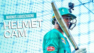 Marnus Labuschagne Batting  HELMET CAM [upl. by Nottirb]