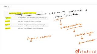 Backbone of DNA strand is built up of [upl. by Alviani]