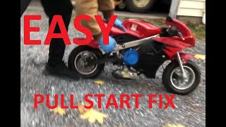 HOW TO FIX PULL START on pocket bike or atv [upl. by Alvira]