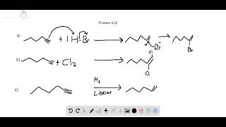 Predict the products from reaction of 1 hexyne with the following reagents [upl. by Unders]