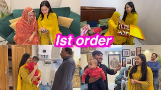 1st order  khushi ka mahol  sbko invite kiya  Sitara yaseen vlog [upl. by Papert650]