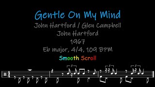 Gentle On My Mind Chords Lyrics and Timing [upl. by Dame]