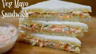 Mayonnaise Sandwich Recipe  Veg Mayo Sandwich  Easy amp Quick Egg Sandwich  Sandwich Recipe [upl. by Warfore]