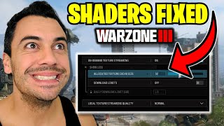 How to Fix Warzone 3 Shaders Errors crashes stutters  Call of Duty Modern Warfare 3 [upl. by Mhoj]