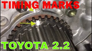 Toyota 22 5SFE timing belt set up [upl. by Pennie719]