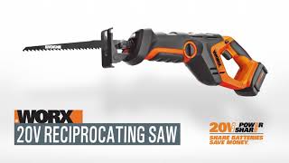 20V Reciprocating Saw Worx [upl. by Aynatal]