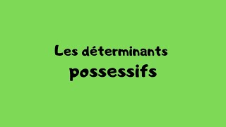 Les déterminants possessifs [upl. by Balthasar903]