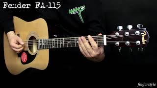 Fender FA115 acoustic guitar  Demo Soundcheck [upl. by Gilemette]