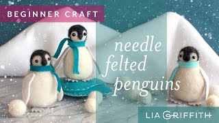 Needle Felting for Beginners  How To Make A Felted Penguin [upl. by Karlise990]