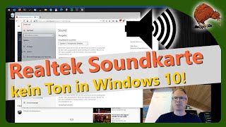 Realtek Soundkarte  kein Sound in Windows 10 [upl. by Helas488]