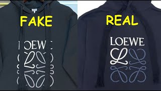 Loewe hoodie real vs fake How to spot fake Loewe sweat shirt [upl. by Rendrag]