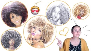 COMMENT DESSINER LES CHEVEUX CURLY ET BOUCLÉS [upl. by Edric240]