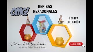 DIY Repisas Hexagonales Hechas con cartón [upl. by Recneps]