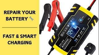 BUDDYGO Car Battery charger with pulse repair 12V and 24V  Review [upl. by Rossuck583]