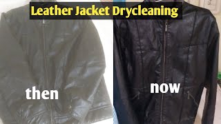 How To Dryclean Leather Jacket Leather Jacket Dry cleaning Process LeatherWash [upl. by Parlin]