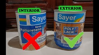 Preparación y aplicación Barniz de poliuretano INTERIOR vs EXTERIOR [upl. by Luther]