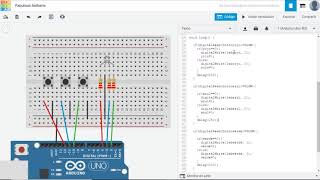 Controlando un led RGB con Arduino en Tinkercad [upl. by Anyrak]