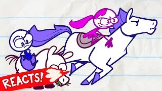 Pencilmate REACTS  Pencilmates Horse Has THE ZOOMIES  Animation  Cartoons  Pencilmation [upl. by Medina]