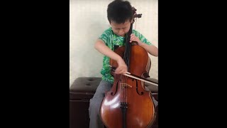 Passion Yu 8 Years Old Practices SaintSaëns Cello Concerto No 1  1st Movement [upl. by Etteloc782]