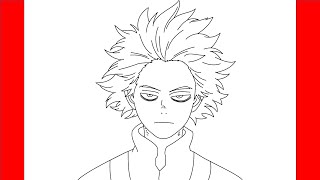 How To Draw Hitoshi Shinso From My Hero Academia  Step By Step Drawing [upl. by Ethel]