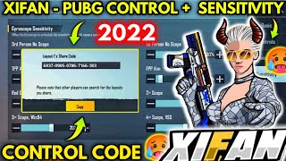 NEW XIFAN  Pubg Mobile Control Code 5 Finger Xifan New Sensitivity Code 20 Update 2022PUBGBGM [upl. by Uchida]