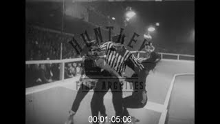 Women Fight at Roller Derby 1940s  Film 1004629 [upl. by Brandi]