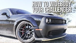 HOW TO WIDEBODY YOUR DODGE CHALLENGER EXPLAINED NO CUTTING NEEDED [upl. by Cinimod]