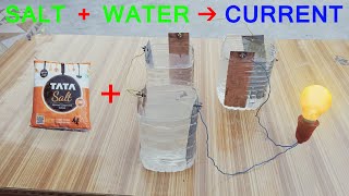 Copper Zinc amp Salt Experiment Produce Free Current Electricity  How to Make Salt Water Battery [upl. by Geminian129]