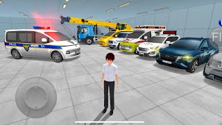 Police Car G Wagon amp All Super Car Parking in Garage amp Ramp Driving  3D Driving Class [upl. by Ahsel964]