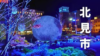 【北見市2024】Hokkaido♡駅前のライトアップがとても綺麗でした♡ [upl. by Blodgett]