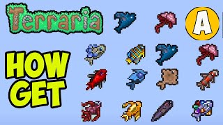 Terraria how to get Quest Fish EASY  Terraria 1449 fisherman quest [upl. by Egin719]