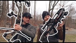 Hoyt RX3 VS Crossbow 100 Yard Challenge [upl. by Winstonn]