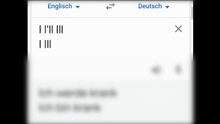 Ich bin krank  Google Übersetzer [upl. by Agon506]