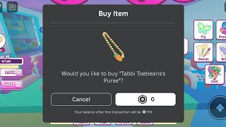 Getting Tabbi Toebeanss Purse  Free Limited UGC Roblox [upl. by Hiram259]