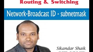 NetworkBroadcast ID Subnetmask  Video By Sikandar Shaik  Dual CCIE RSSP  35012 [upl. by Oimetra]