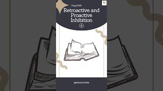 Retroactive and Proactive Inhibition Learning  Learning and Teaching 🏷️ [upl. by Delano]