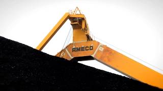 AMECO Portal Reclaimer handling coal at the Josf Lasfar power plant in Morocco [upl. by Festa]