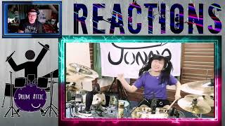 JUNNA PainkillerJudas Priest Drum Cover Reaction reaction [upl. by Hanoj]