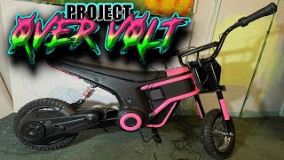 project OVER VOLT  HomCom 24V 300W Kids Electric Dirt Bike Is Now 36V 500W For Adult Rider [upl. by Zetta197]