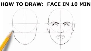 HOW TO DRAW FACE  Basic Proportion [upl. by Archle132]