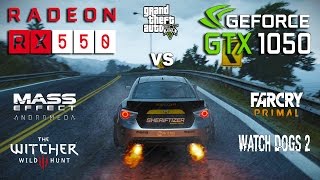 RX 550 vs GTX 1050 Test in 6 Games Ryzen 1400 [upl. by Tharp]