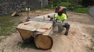 Slabbing a Big Red Oak pt 3 [upl. by Taveda]