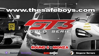 Sim Experience SA  The Safe Boys GT3 World Series  Round 6 from MONZA CIRCUIT [upl. by Ellenaej]